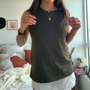 Lululemon dark green muscle tank